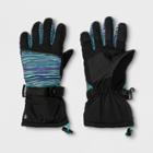 Girls' Premium Pixie Ski Gloves - C9 Champion Green 4-7, Black Green