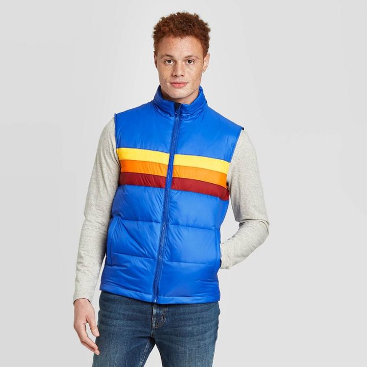 Men's Sleeveless Puffer Vest - Goodfellow & Co Blue