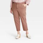 Women's Plus Size High-rise Slim Straight Fit Jeans - Universal Thread Brown