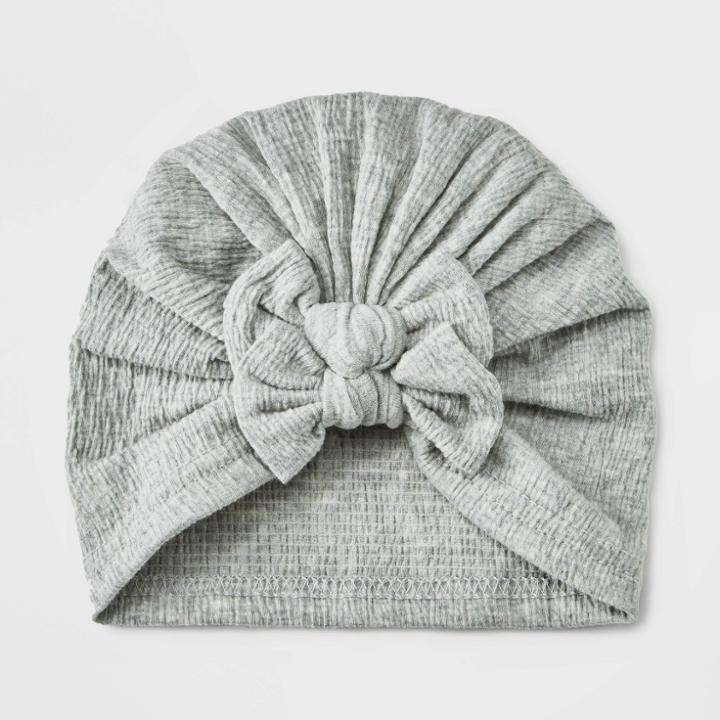 Baby Bow Beanie - Cat & Jack Gray