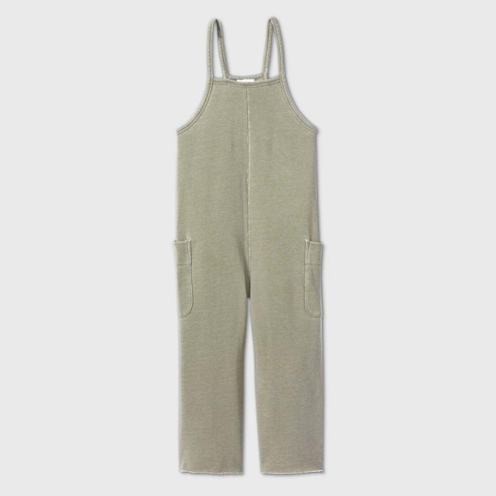 Women's Fleece Sleeveless Lounge Jumpsuit - Colsie Olive
