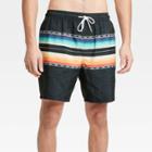 Men's 7 Ibiza Sunset Swim Shorts - Goodfellow & Co Black