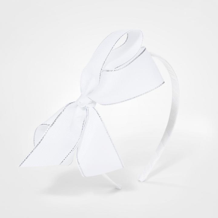 Girls' Lurex Ribbon Bow Headband - Cat & Jack White