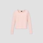 Girls' Lettuce Edge Crew Neck Long Sleeve T-shirt - Art Class Pink