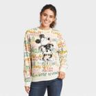 Women's Disney Mickey Mouse Graffiti Graphic Sweatshirt - Ivory