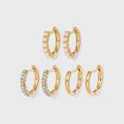 Sugarfix By Baublebar Crystal Gold And Pearl Hoop Earring