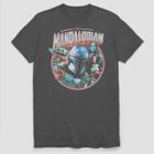 Men's Star Wars Mandalorian Pop Crew Short Sleeve Graphic T-shirt - Charcoal Gray