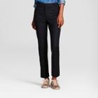Women's Straight Leg Curvy Fit Slim Ankle Pants - A New Day Black