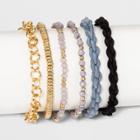 Target Mixed Beads, Chain And Braided Stretch Bracelet,