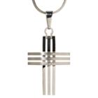 Distributed By Target Men's Triple-row Cross Pendant Necklace,