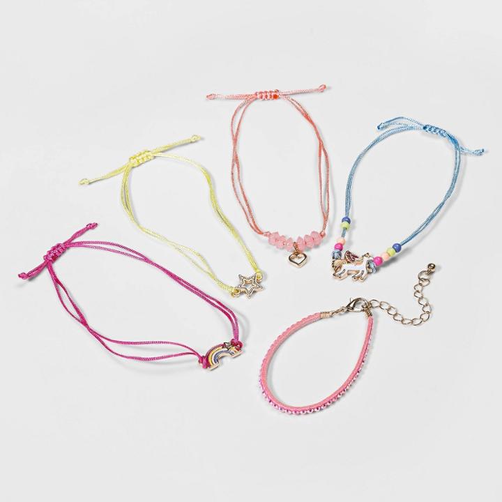 Girls' 5pk Unicorn Bracelet Set - Cat & Jack , Women's,