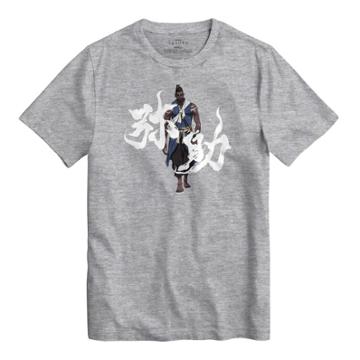 Netflix Super7 Anime Collectible Boxed T-shirt Yasuke L, Black/gray/grey