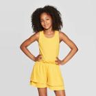 Girls' Back Ruffle Tank Top - Art Class Yellow