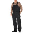 Dickies Men's Canvas Insulated Bib Wide Leg Overall- Black X-large Short,