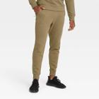 Men's Cotton Fleece Jogger Pants - All In Motion Olive Green