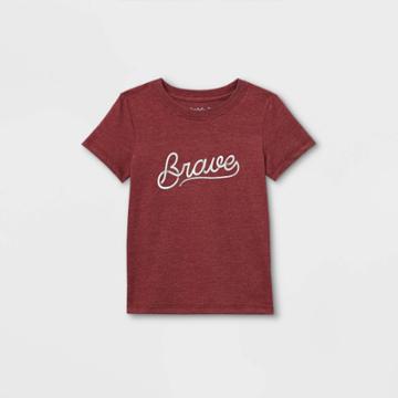Toddler Boys' Brave Graphic Short Sleeve T-shirt - Cat & Jack Maroon