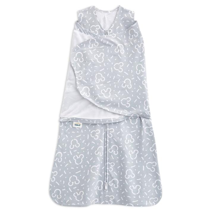 Halo Sleepsack 100% Cotton Swaddle Wrap Disney Baby Collection Mickey - Gray