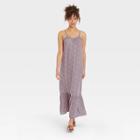 Women's Sleeveless Tiered Dress - Universal Thread Gray Floral Print