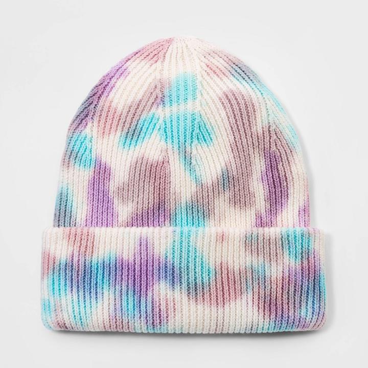 Kids' Tie-dye Rib Beanie Hat - Art Class
