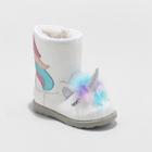 Toddler Girls' Chiara Unicorn Ankle Fashion Boots - Cat & Jack White