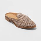 Women's Dekota Microsuede Leopard Print Backless Loafer Mules - Universal Thread Brown