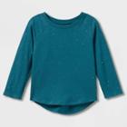 Toddler Girls' Sparkle Long Sleeve T-shirt - Cat & Jack Green