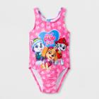 Toddler Girls' Paw Patrol One Piece Swimsuit - Pink