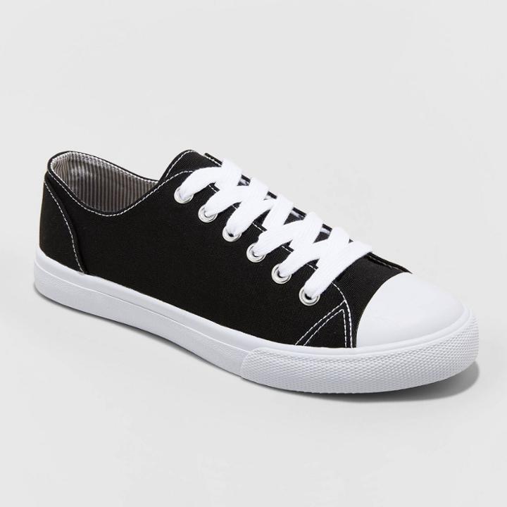 Women's Bayla Lenia-wo's Vulcanized Canvas Sneakers - Universal Thread Black