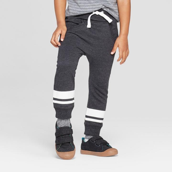Toddler Boys' Slouchy Kanga Front Pockets Jogger Pants - Cat & Jack Black