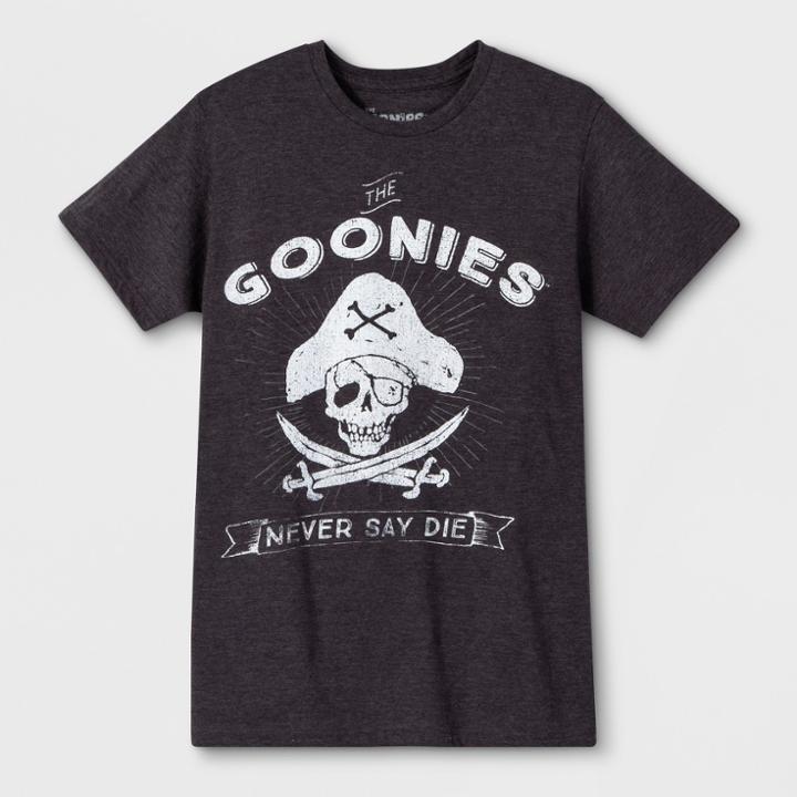 Men's The Goonies Short Sleeve Never Say Die Graphic T-shirt - Charcoal Heather