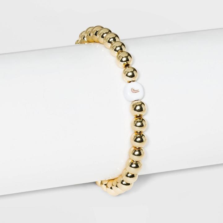 Sugarfix By Baublebar Initial 'j' Stretch Bracelet - Gold
