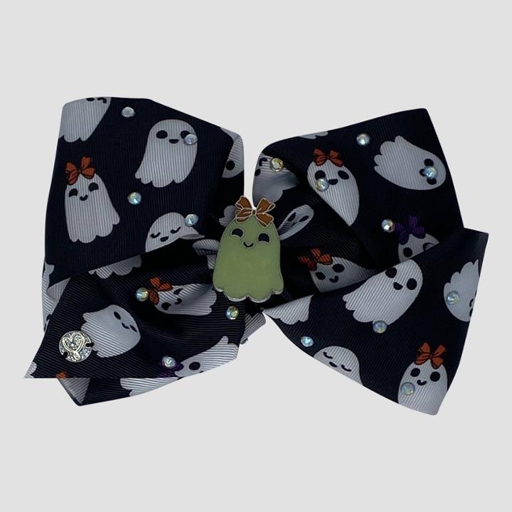 Girls' Jojo Siwa Ghost Halloween Bow Hair Clip - Black