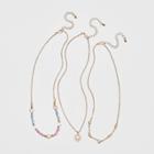 Girls' 3pk Layered Pearl Charm Necklace Set - Cat & Jack
