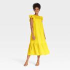 Women's Flutter Short Sleeve Shift Dress - Who What Wear Yellow