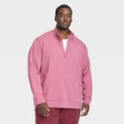Men's Big & Tall Cozy 1/4 Zip Athletic Top - All In Motion Ruby