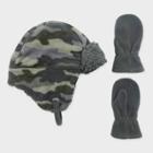 Toddler Boys' Camo Trapper And Fleece Mittens Set - Cat & Jack
