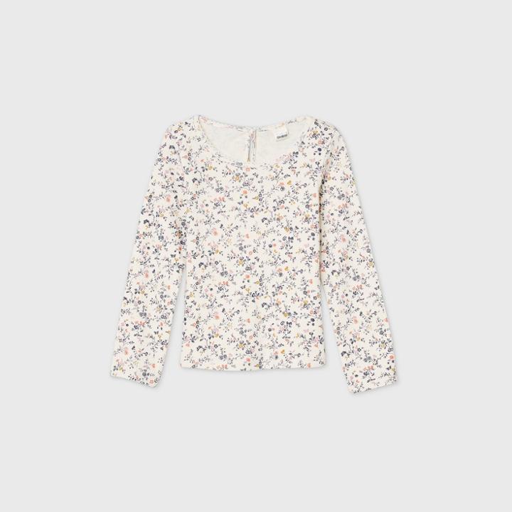 Oshkosh B'gosh Toddler Girls' Long Sleeve Floral T-shirt - Cream