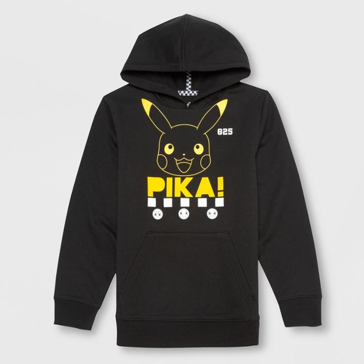 Boys' Pokemon Pikachu Hoodie - Black