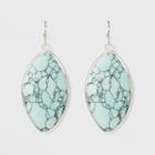 Marquis Shape Stone Drop Earrings - Universal Thread Blue