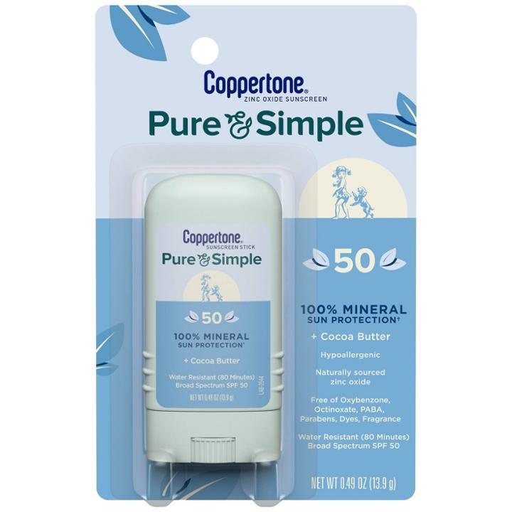 Coppertone Pure And Simple Sunscreen Stick - Spf