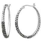 Target Marcasite Rope Oval Earring -