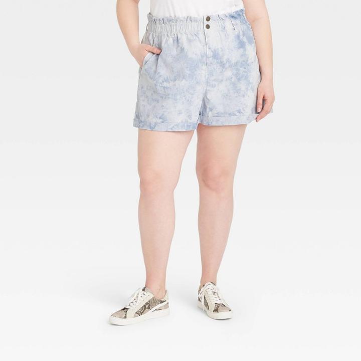 Women's Plus Size High-rise Shorts - Universal Thread Blue