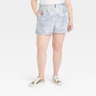 Women's Plus Size High-rise Shorts - Universal Thread Blue