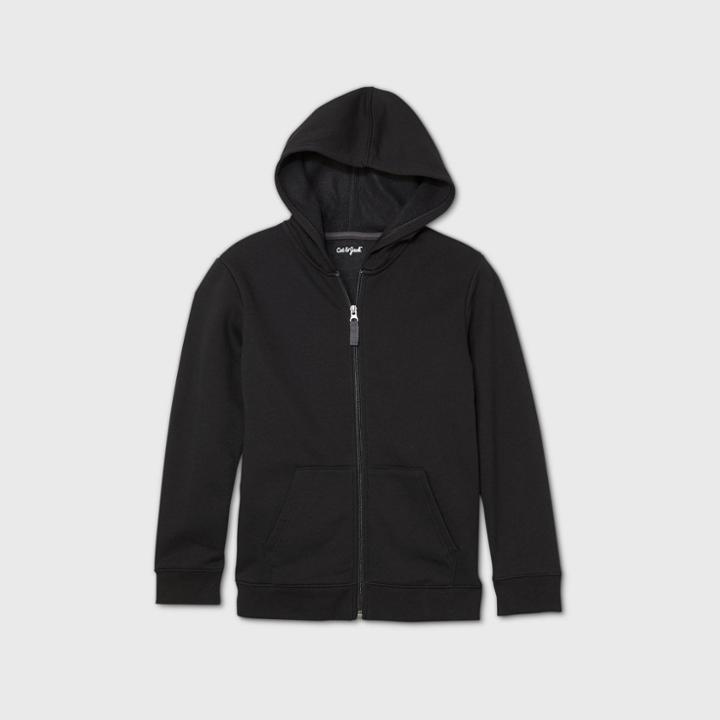 Oversizeboys' Fleece Zip-up Hoodie - Cat & Jack Black