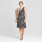 Women's Floral Tie Shoulder Dress - A New Day Black
