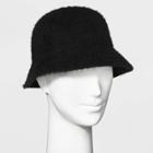 Women's Fuzzy Bucket Hat - A New Day Black