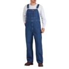 Dickies Men's Washed Denim Bib Overall- Stone Washed