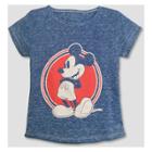 Toddler Girls' Mickey Mouse & Friends Minnie Mouse Short Sleeve T-shirt - Blue