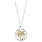 Target Women's Sterling Silver Two Tone My Family My Love Tree Necklace - Silver/gold(18)