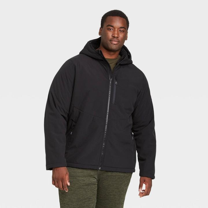 Men's Big & Tall Softshell Sherpa Jacket - All In Motion Black